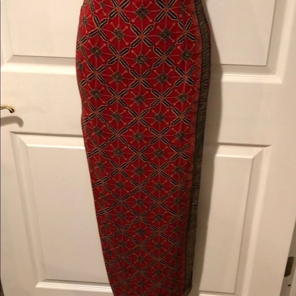 NWT Vintage 100% silk wrap skirt Dana Buchman 6 Moroccan Tile pattern